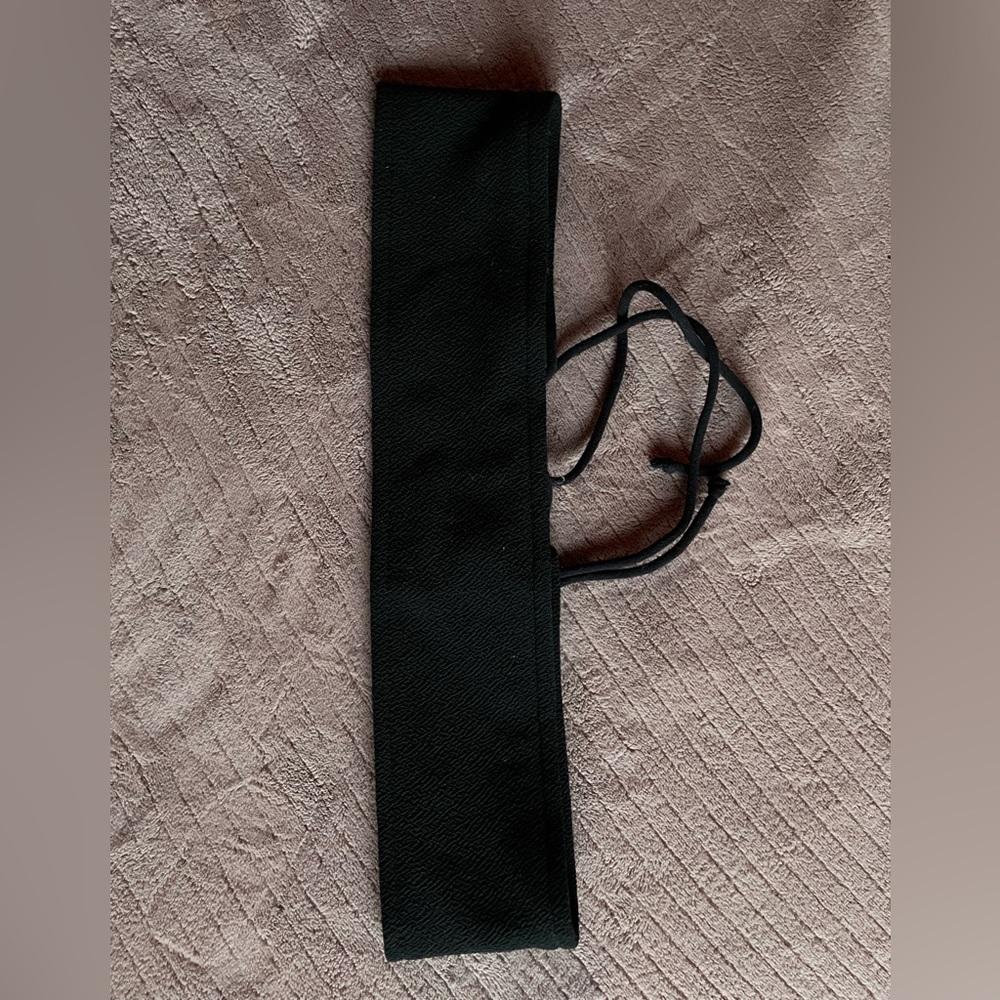 Black Waist Belt with Tie Closure